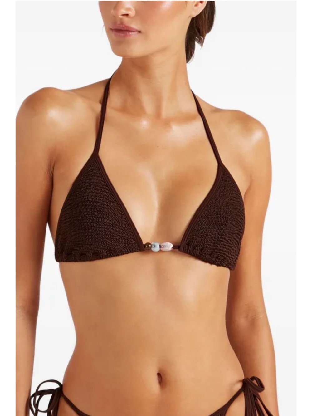 Hunza G NEW Gina embellished bikini top - Picture 2 of 4
